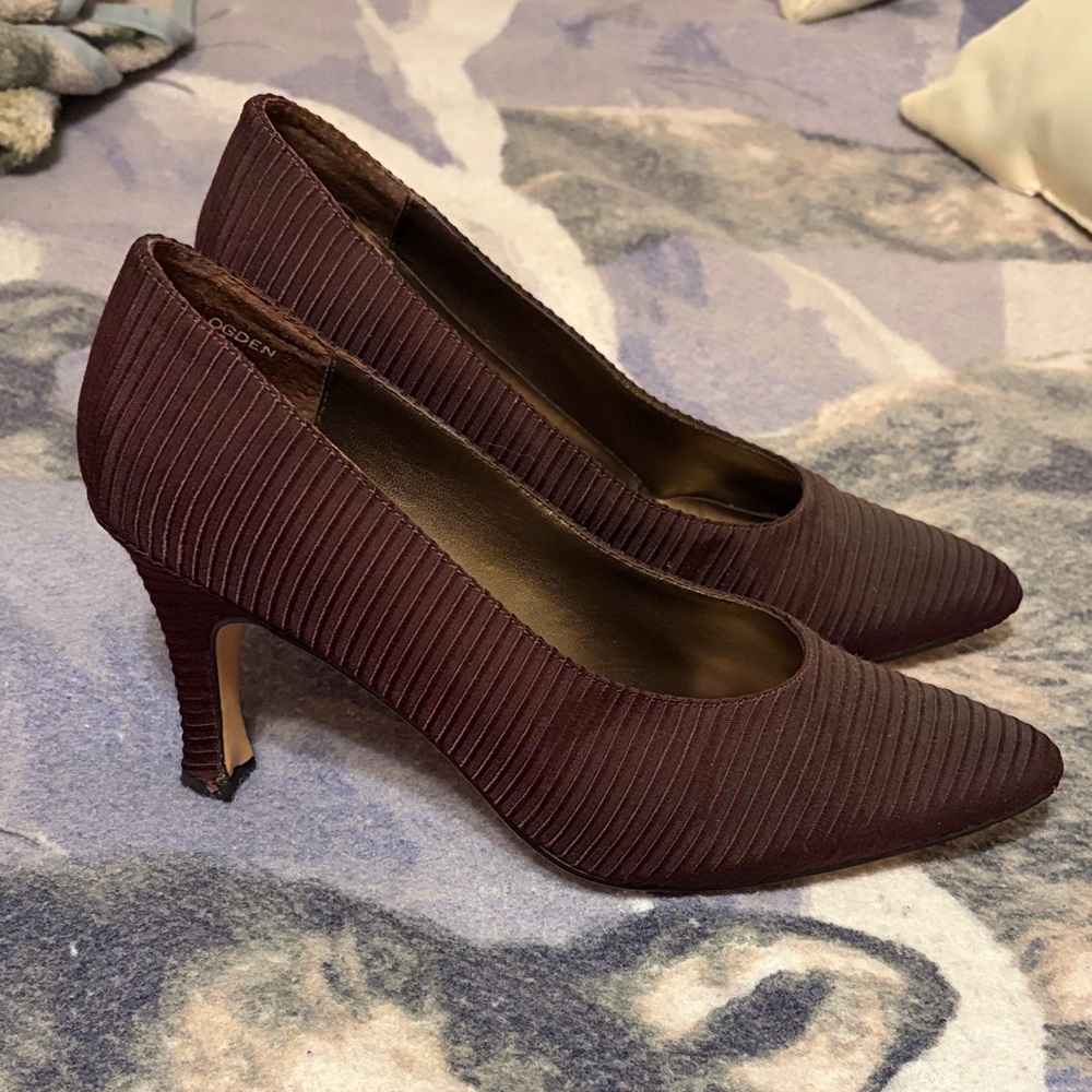 Madeline Stuart Textured Dark Purple Heels